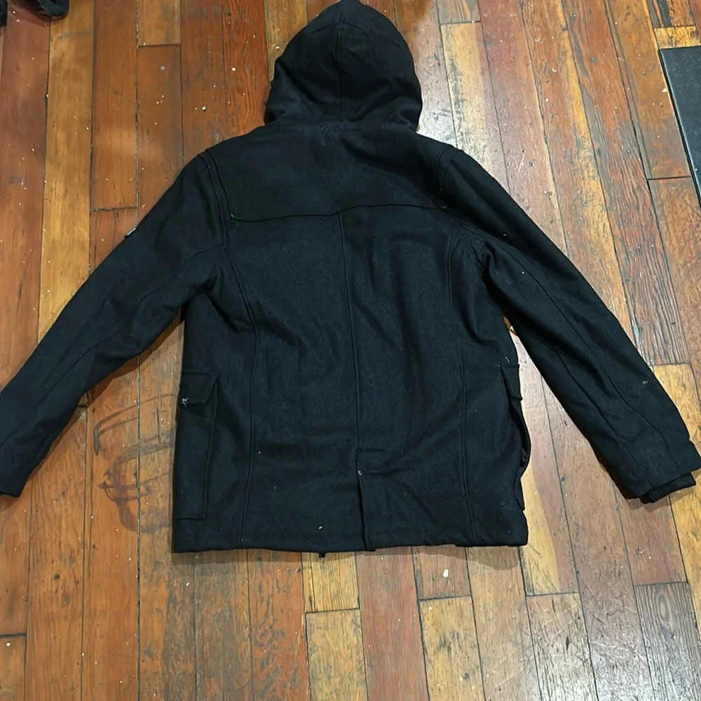 Bench Charcoal Hooded Toggle Jacket